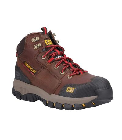 Mens navigator leather mid cut safety boots clay Caterpillar