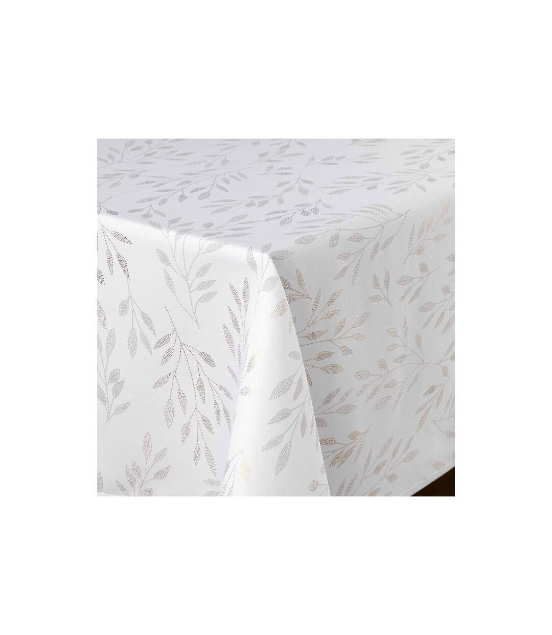 Nappe Antitache Imprimé Lonigold 150x240cm Blanc-2