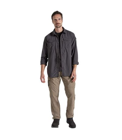 Mens Adventure Iii Nosilife Long-sleeved Shirt Black Pepper Craghoppers