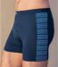 Pack of 2 Men's Patterned Boxer Shorts - Blue Navy 