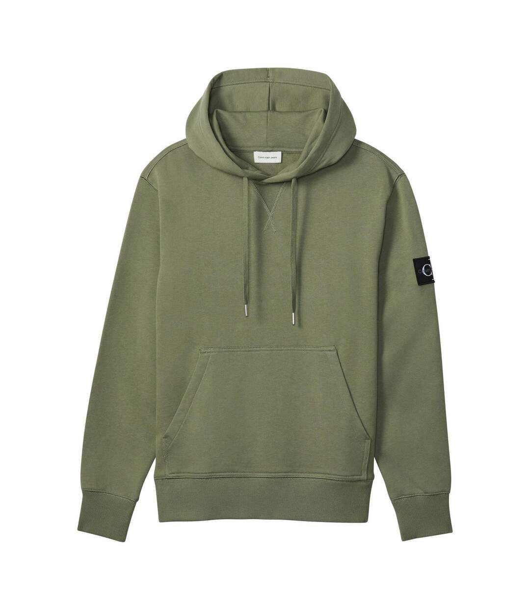 Sweat À Capuche Motif/style Monogramme Homme Vert Lichen Foncé Calvin Klein-1
