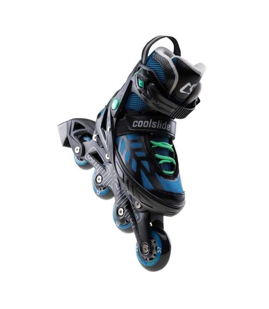Childrens/kids Wonton Inline Roller Skates 6.5 Uk-9 Uk Black Blue Coolslide-3