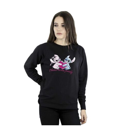 Disney - Sweat LILO AND STITCH OHANA HEART WITH ANGEL - Femme (Noir) - UTBI22847