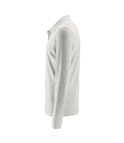 SOLS Mens Perfect Long Sleeve Pique Polo Shirt (Ash) - UTPC2912