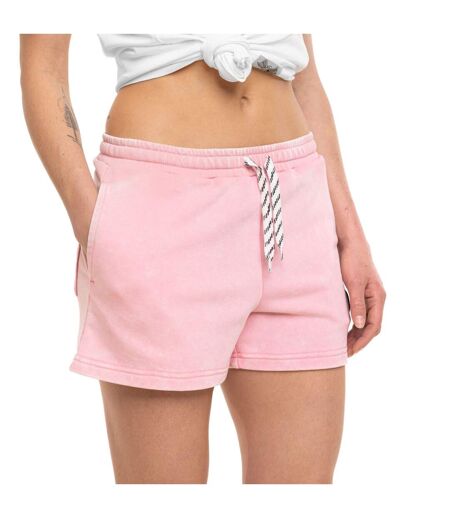 Short femme uni acid wash lien de serrage et patch côté Palm Paradise Vondutch