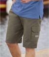 Men's Taupe Canvas Cargo Shorts Atlas For Men