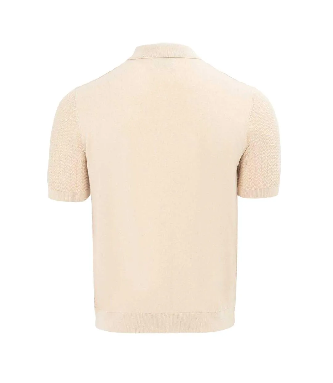 Polo Manches Courtes Motif/style Tricoté Homme Beige Firetrap-2