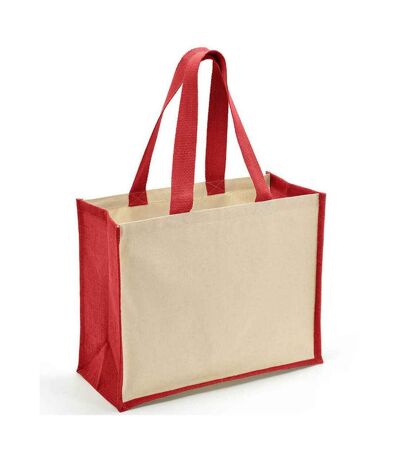 Sac de courses taille unique beige pâle / rouge Brand Lab