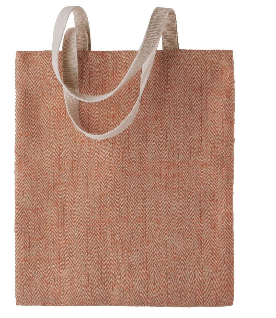 sac en toile de jute teint - KI0226 - orange et naturel-1