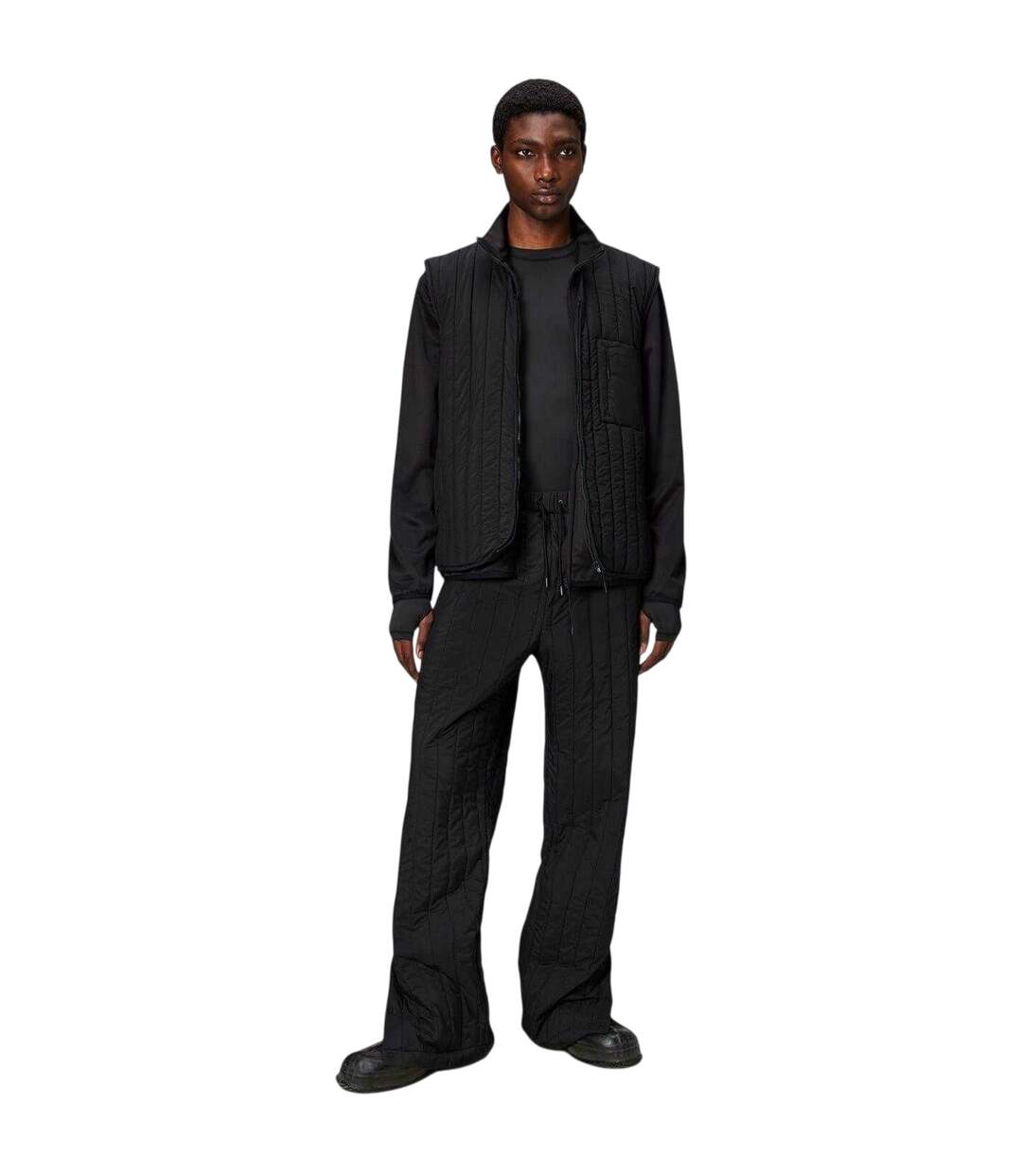 Doudoune Sans Manches Motif/style Matelassé Banja Liner Homme Noir Rains-4