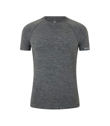 Mens Pross Logo Base Layer Top Grey Endura