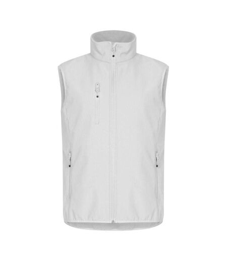Mens Classic Soft Shell Jacket White Clique