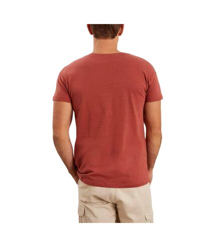 Maine Mens Pocket Crew Neck T-Shirt (Rust)