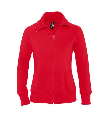 SOLS Womens/Ladies Soda Full Zip Active Sweat Jacket (Red) - UTPC405