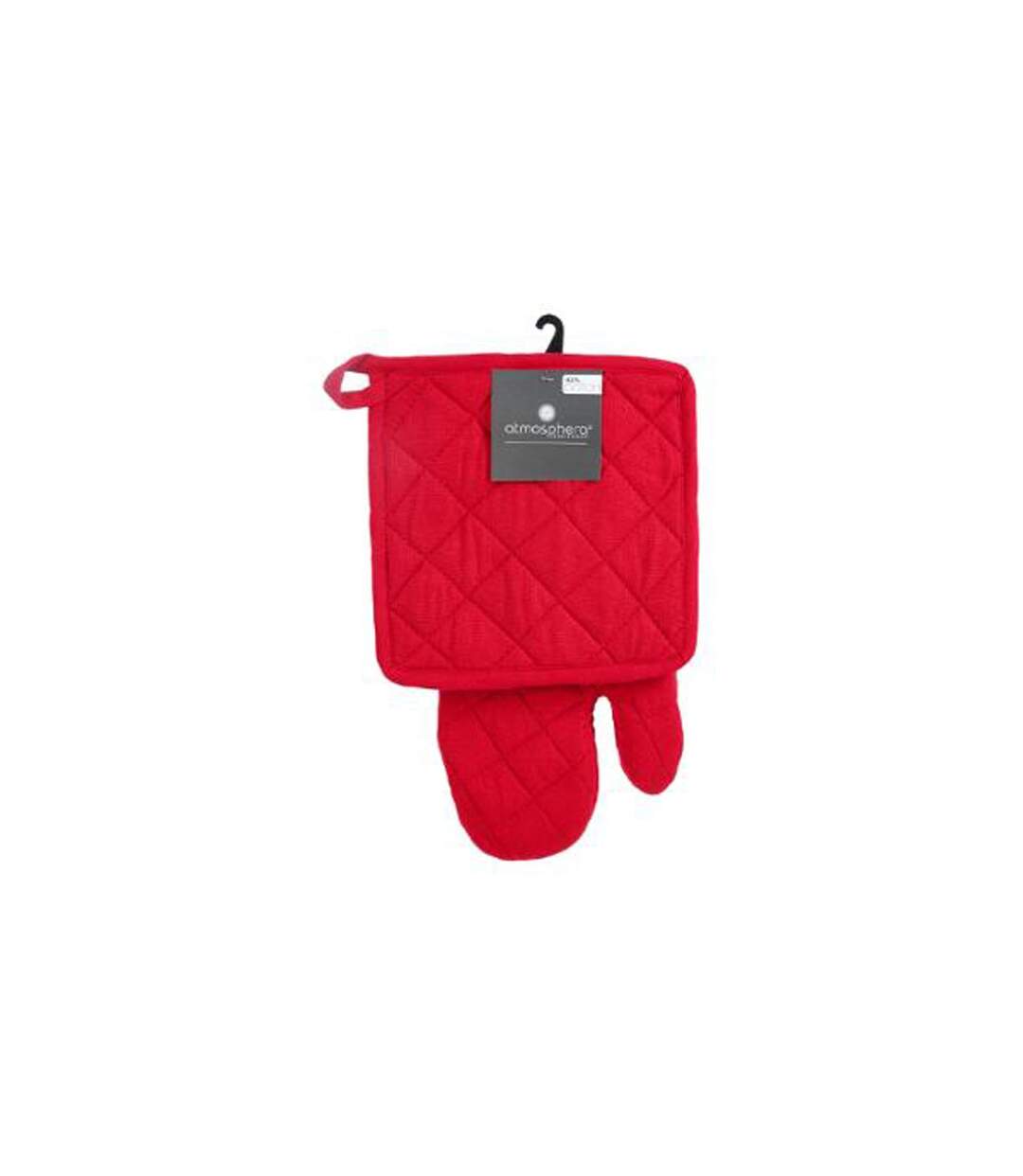 Gant & Manique de Cuisine Coton 33cm Rouge-2