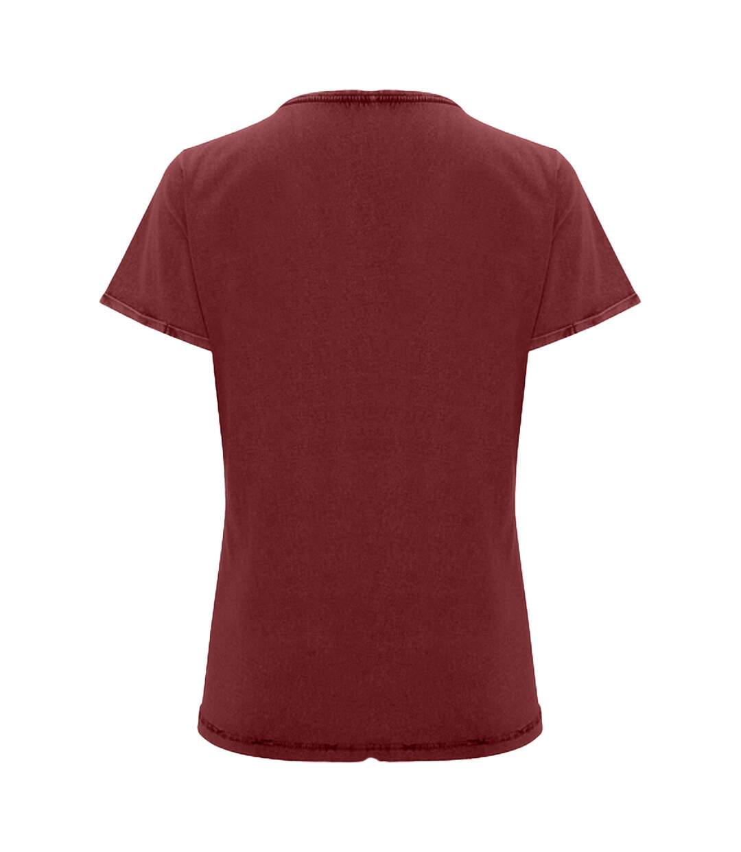 Womens/ladies Husky T-shirt Garnet Red Roly-2