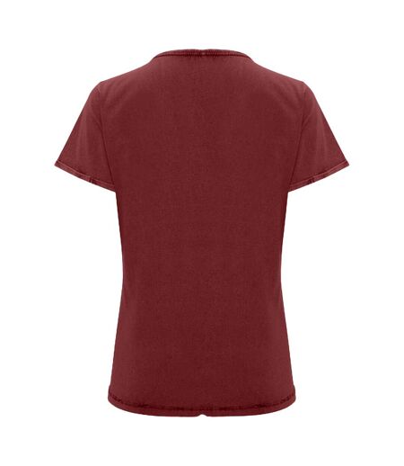 Womens/ladies Husky T-shirt Garnet Red Roly
