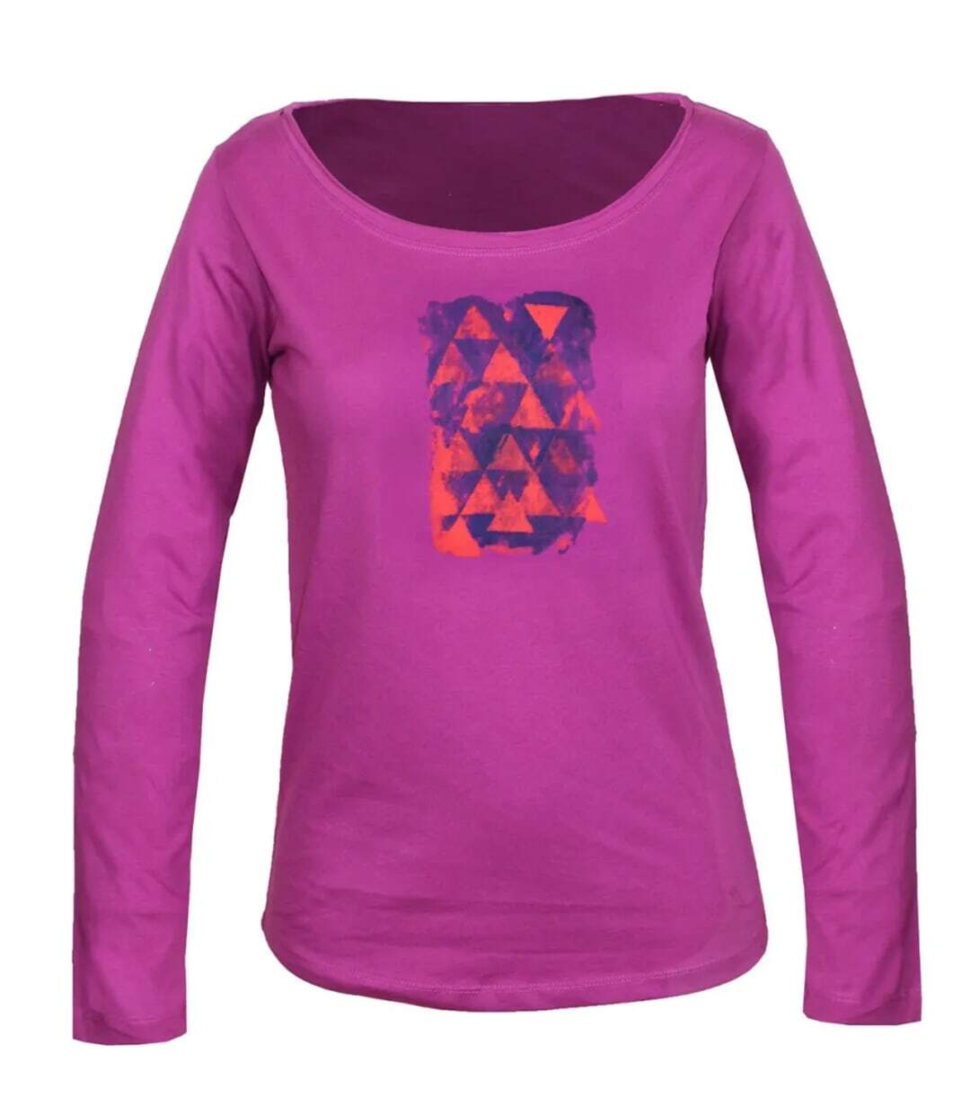 Mayflower NEON1 : Tee-shirt manches longues rose fushia 100% coton éclatant-5