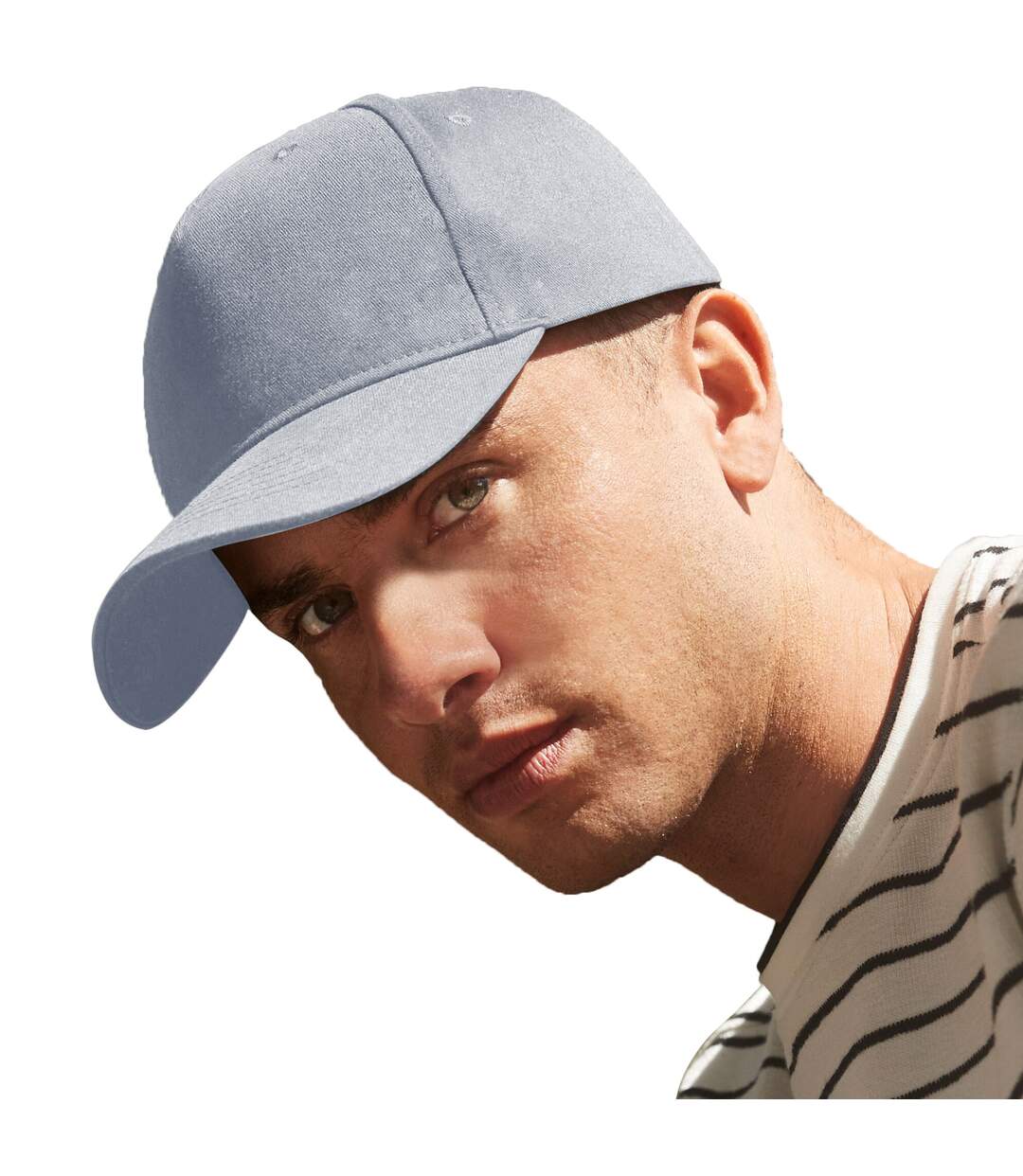 Casquette de baseball adulte gris clair Beechfield-2