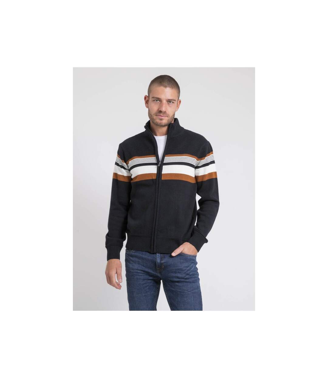 Gilet zippé col montant coton LITIBERIN-1