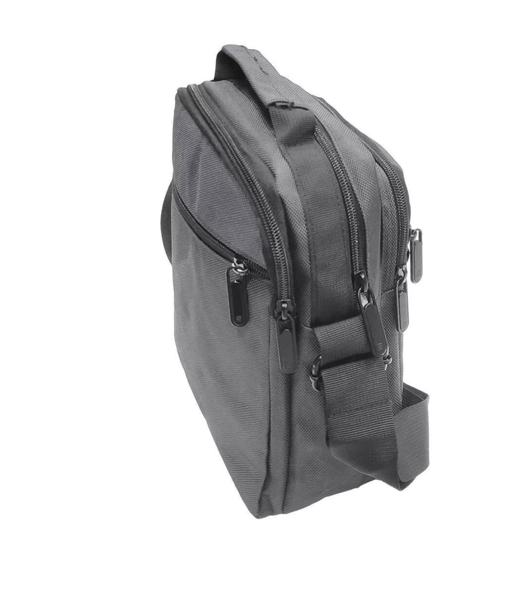 Sacoche Pratique Multi-Poches pour Homme - Style Moderne en Synthétique Gris-2