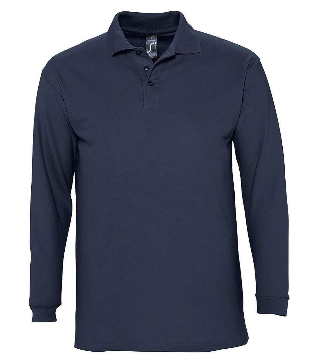 Polo manches longues - Homme - 11353 - bleu marine