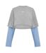 Haut Court Motif/style Superposé Worst B Teela Femme Gris WRSTBHVR-2