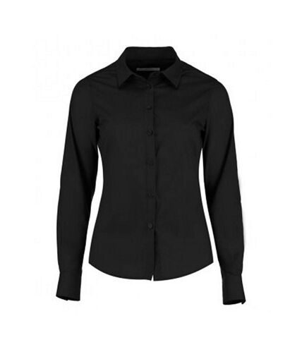 Kustom Kit Womens/Ladies Long Sleeve Tailored Poplin Shirt (Black) - UTPC3157
