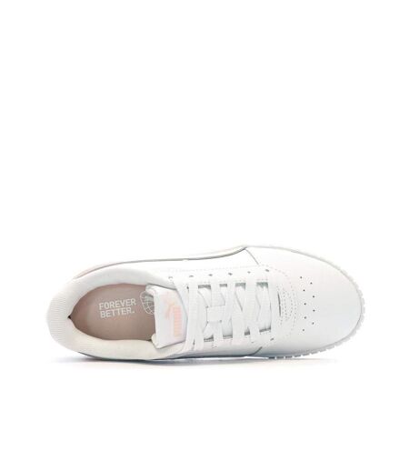 Baskets blanches/rose femme puma carina 2.0