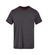 Build Your Brand Mens T-Shirt (Charcoal/Cherry)