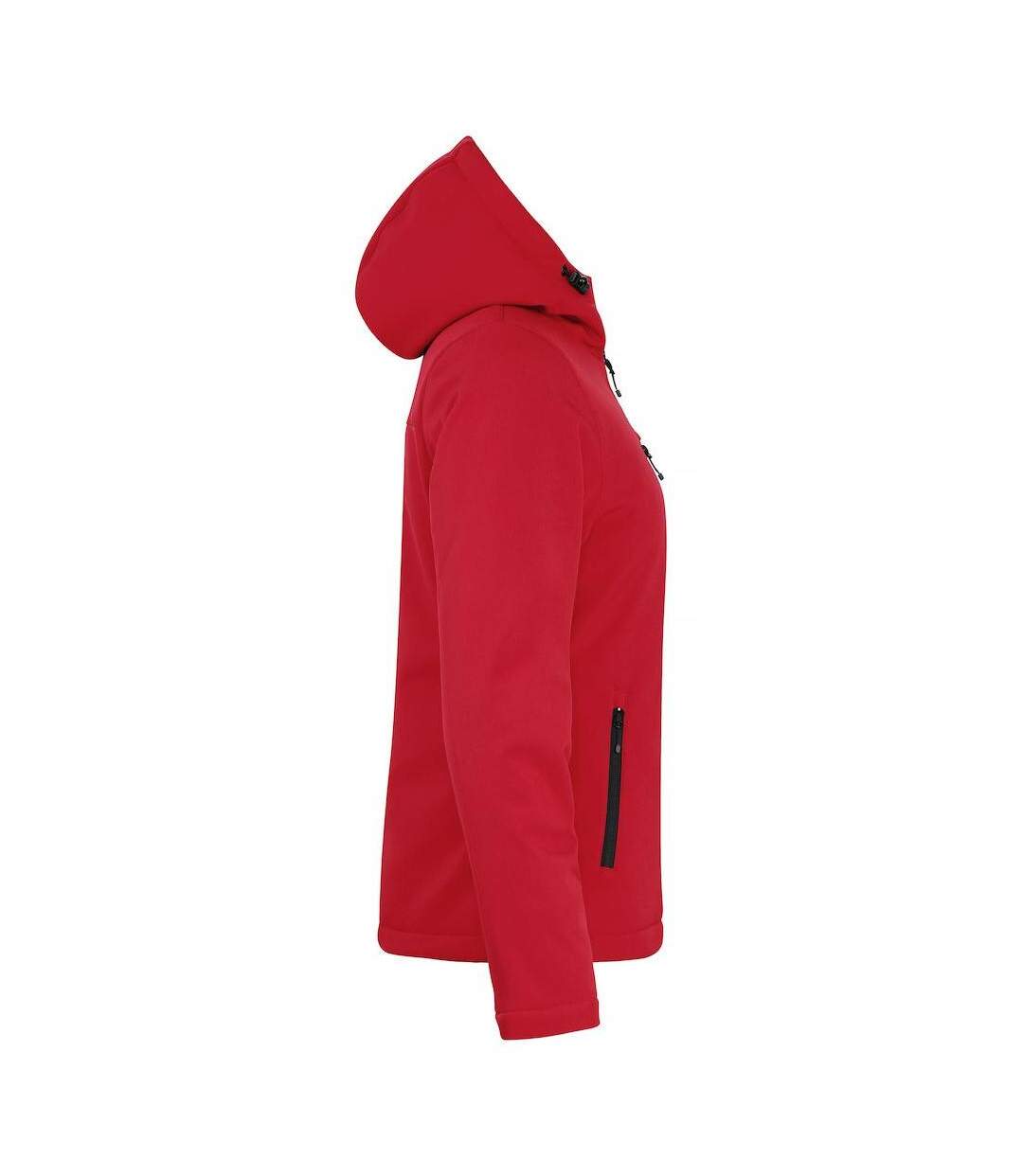 Womens/ladies Padded Soft Shell Jacket Red Clique-4