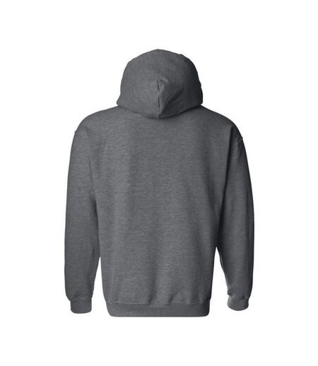 Sweatshirt à capuche unisexe gris foncé chiné Gildan