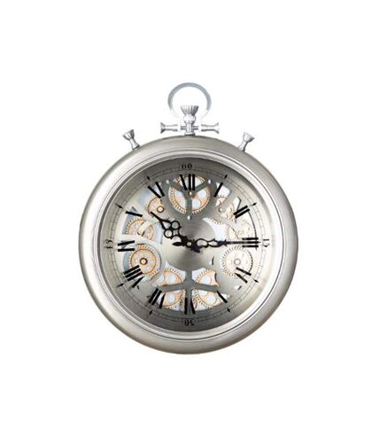 Horloge Murale Gousset Mécanisme 50cm Argent