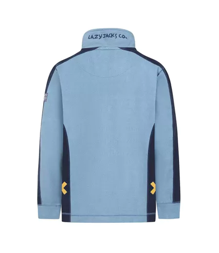 Sweat Motif/style Panneau Contrasté Homme Bleu Ardoise Lazy Jacks