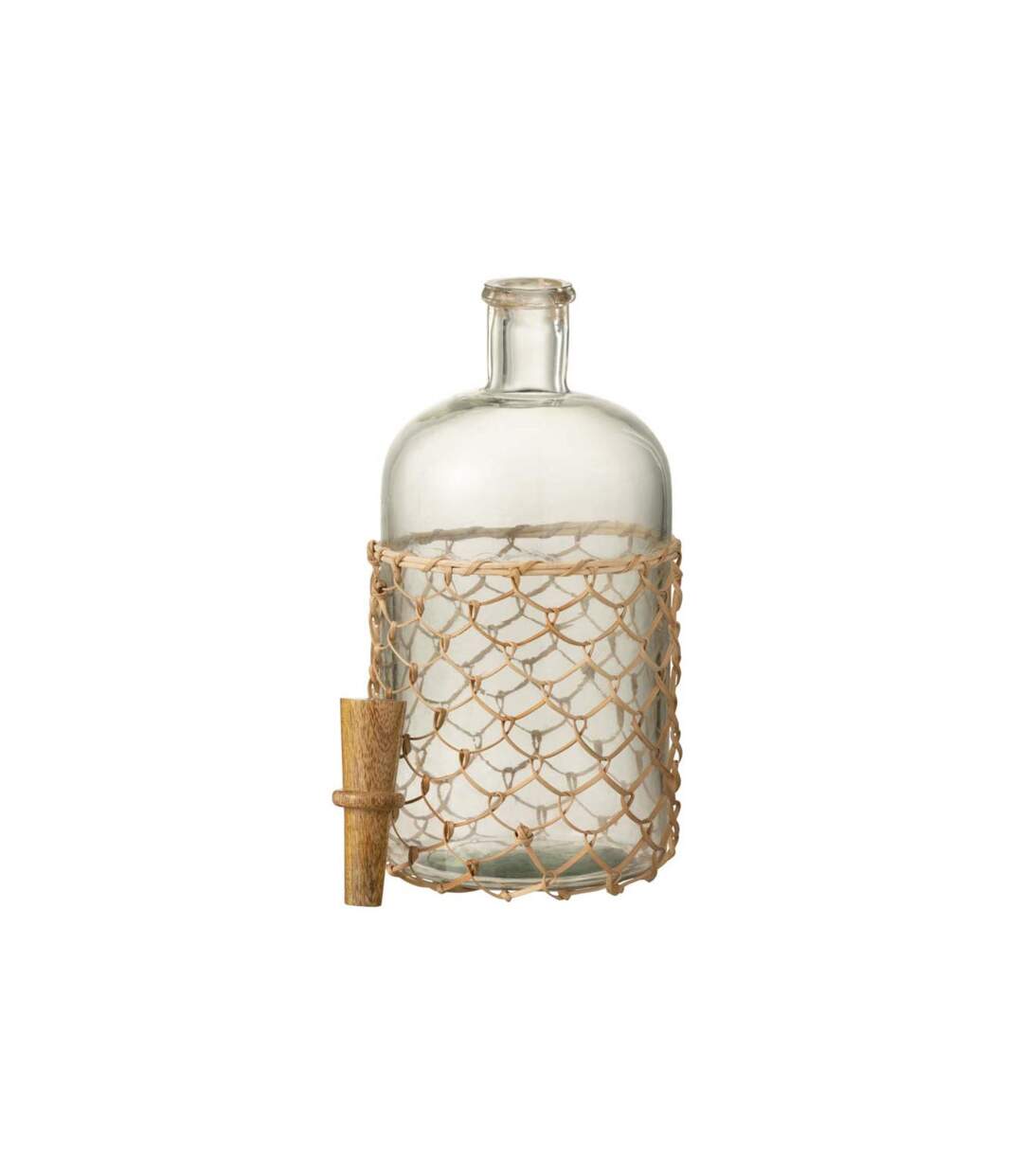 Bouteille Design Tricot 32cm Transparent & Naturel-2