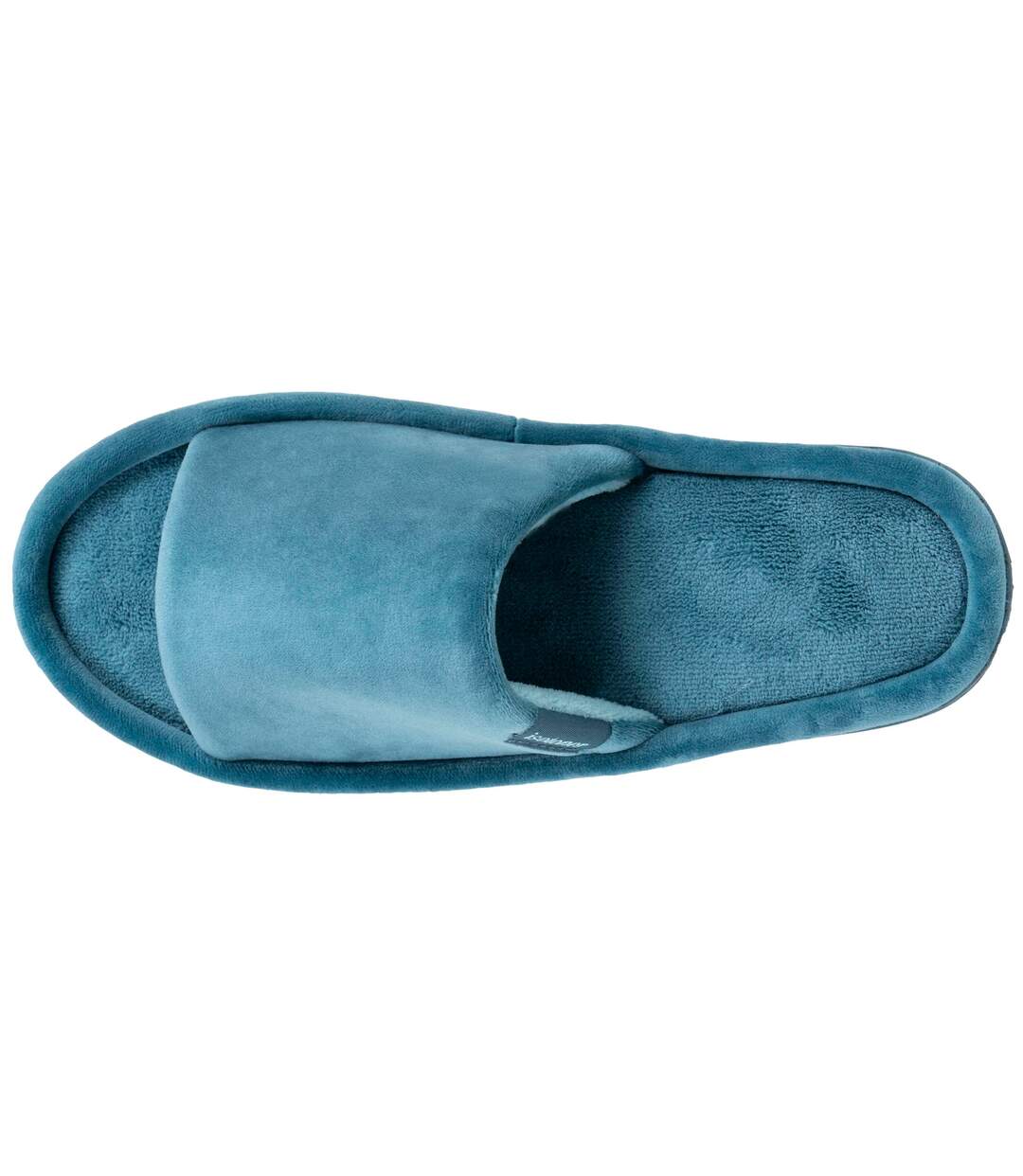 Isotoner Chaussons Mules ouvertes femme velours, plateforme 3,5 cm-3