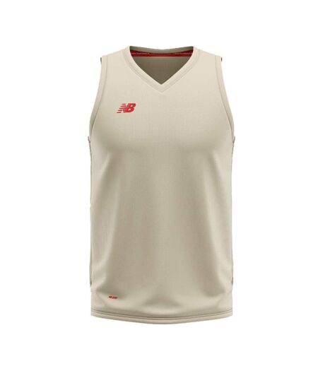 Mens V Neck Regular Tank Top Angora New Balance