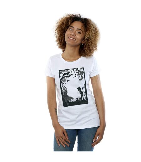 Disney - T-shirt THE JUNGLE BOOK SILHOUETTE POSTER - Femme (Blanc) - UTBI24386