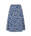 Jupe Mi-longue Motif/style Fleurs Sauvages Femme Bleu Rose Lazy Jacks-1