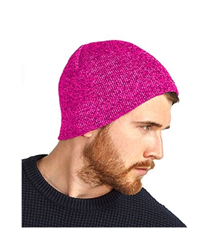 Beechfield Plain Basic Knitted Winter Beanie Hat (Fuchsia)