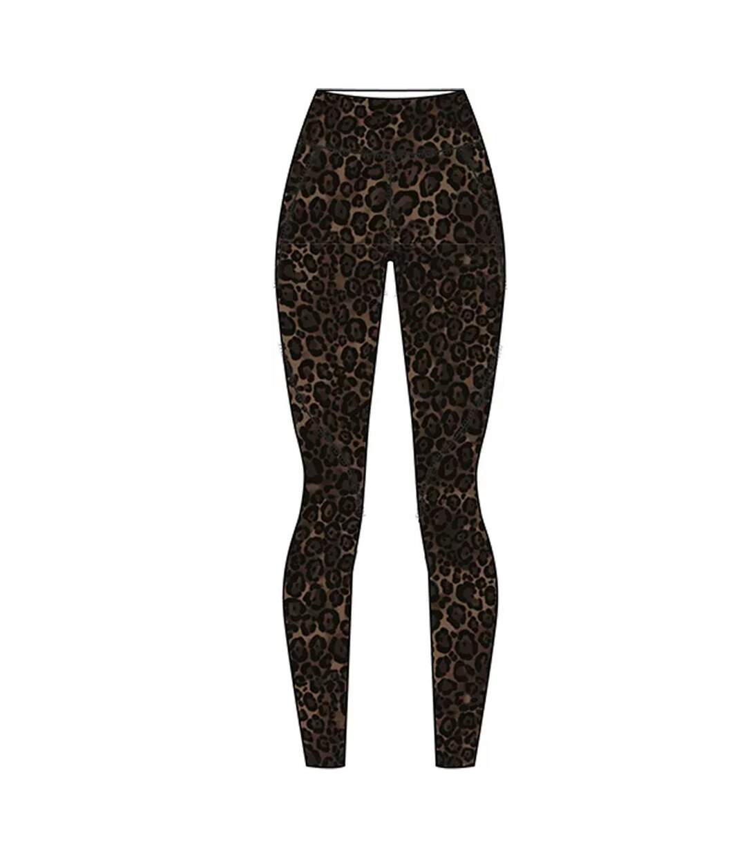 Legging Entraînement Motif/style Imprimé Léopard Power Femme Marron Sweaty Betty-1