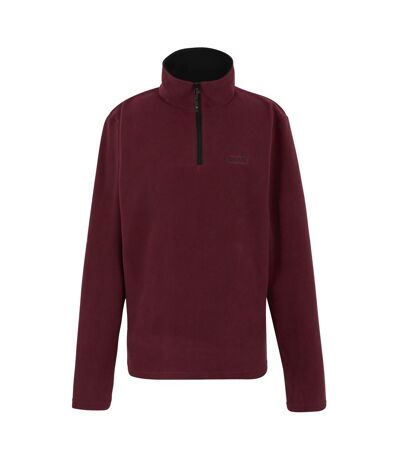 Great Outdoors Mens Thompson Half Zip Fleece Top Dark Maroon Regatta