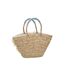 Sac de Plage Fleurs Denim 59cm Naturel & Bleu-2