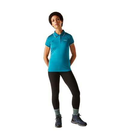 Womens/ladies Remex Ii Polo Neck T-shirt Exotic Plume Solid Regatta