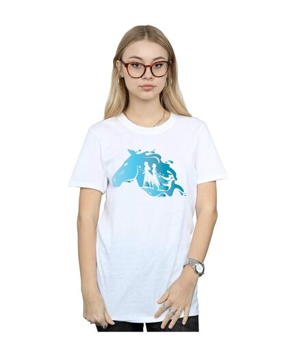 Disney - T-shirt FROZEN NOKK SILHOUETTE - Femme (Blanc) - UTBI24533