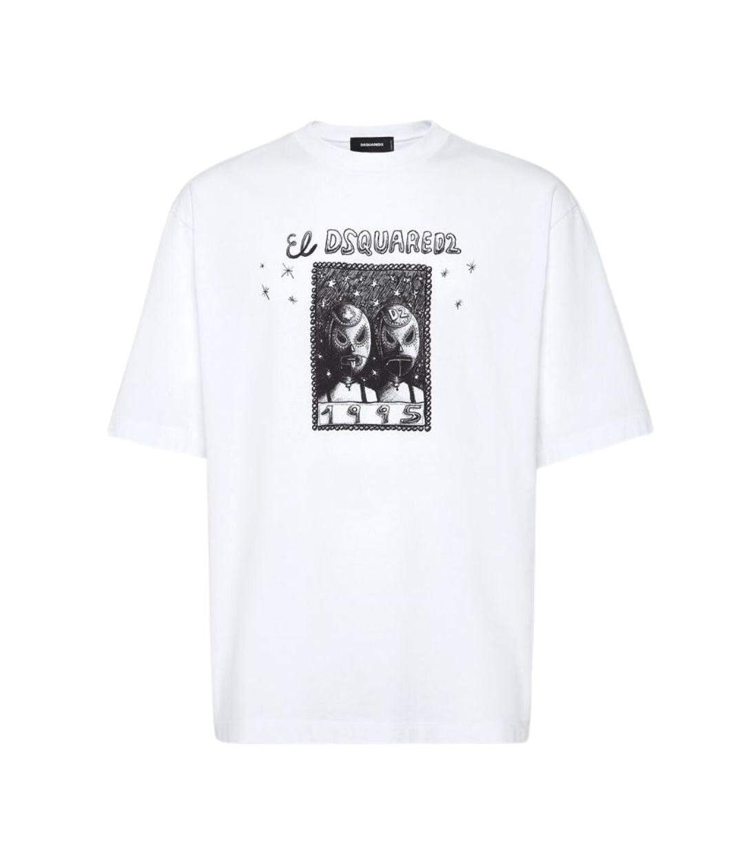T-shirt Motif/style Dessin Animé Homme Blanc DSquared2-4
