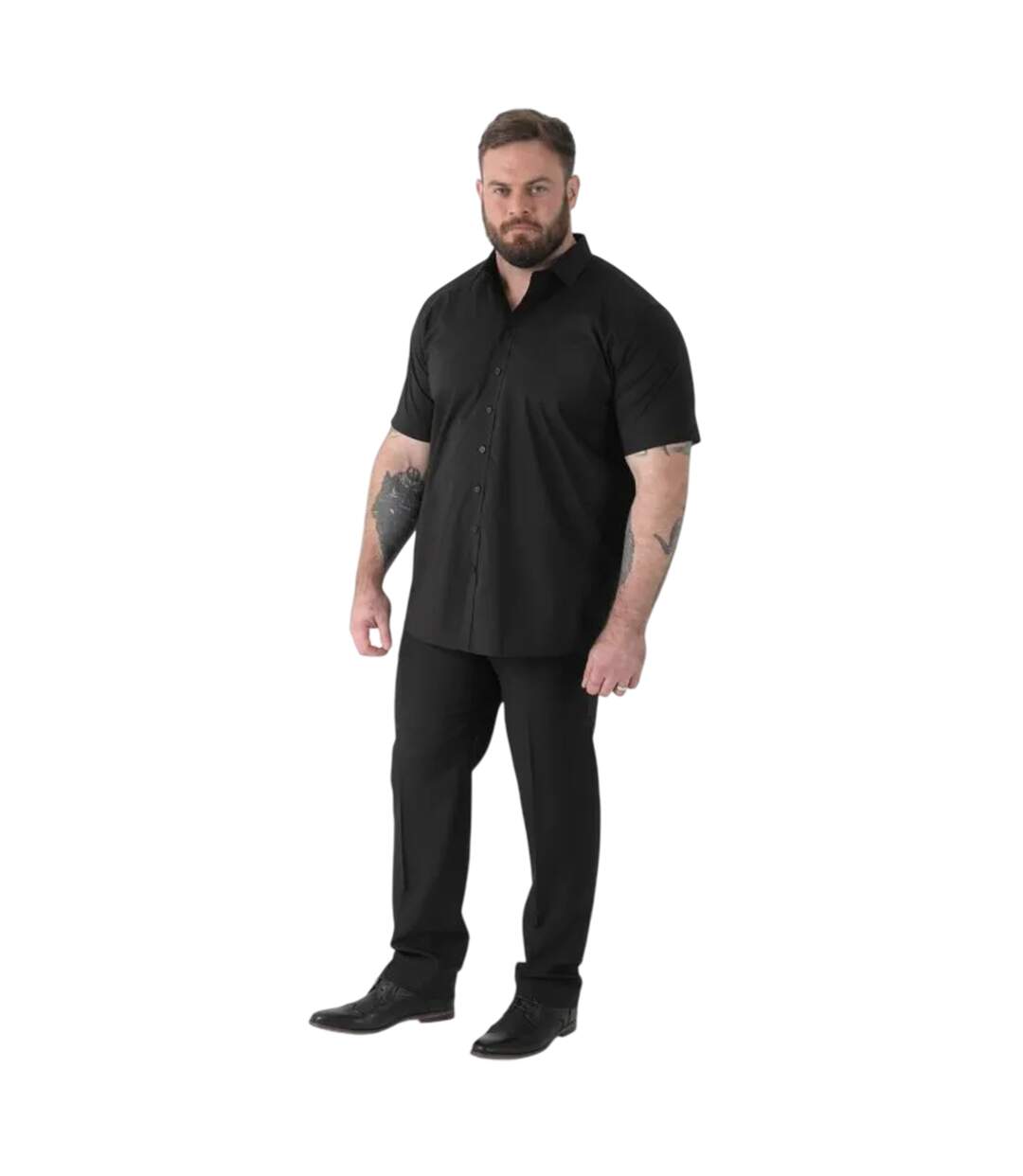 Mens D555 Lucas Short-sleeved Shirt Black Duke-4