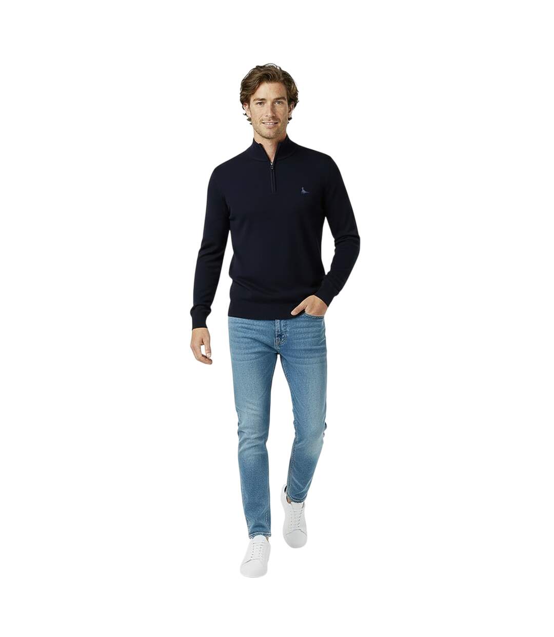 Mens Funnel Neck Jumper Navy Jack Wills-4