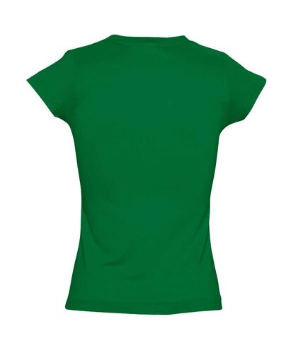 SOLs Womens/Ladies Moon V Neck Short Sleeve T-Shirt (Kelly Green) - UTPC294