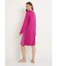 Chemise de nuit courte coton interlock uni rayé-2